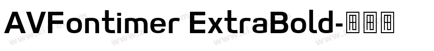 AVFontimer ExtraBold字体转换